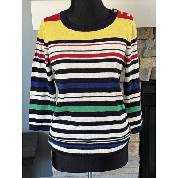 Talbots Sweaters - TALBOTS Petites Knit Rayon Blend Pullover Sweater Multicolor Career Sz SP